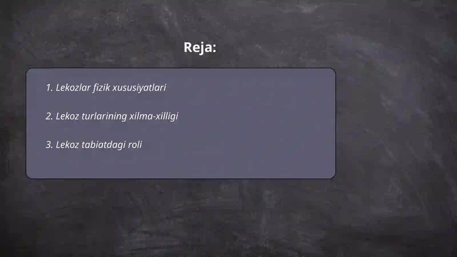 Lekozlar fizik xususiyatlari 2