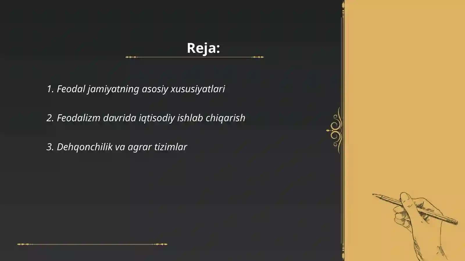 Feodal jamiyati va uning yemirilish davridagi iqtisodiy talimotlar 2