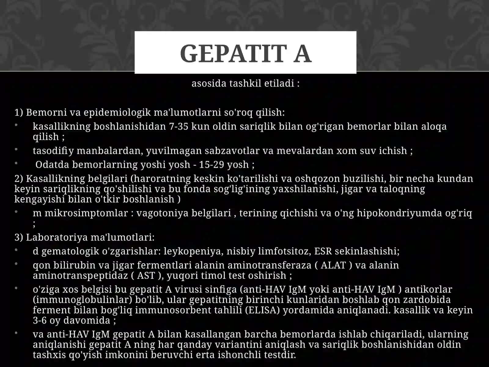 Virusli gepatit diagnostikasi 2