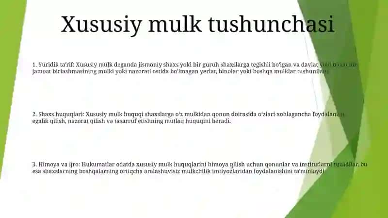 Xususiy Mulk 2