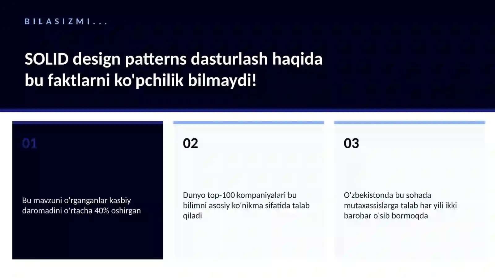 SOLID design patterns dasturlash 2