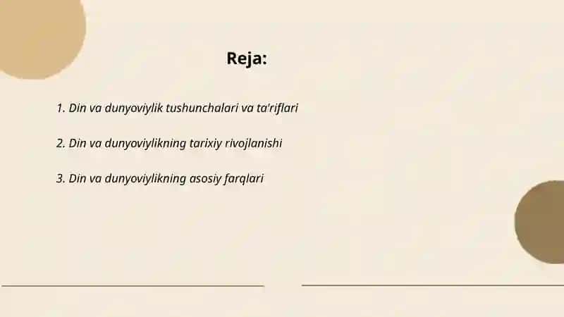 Din va dunyoviylik: farqi va uygʻunligi 2