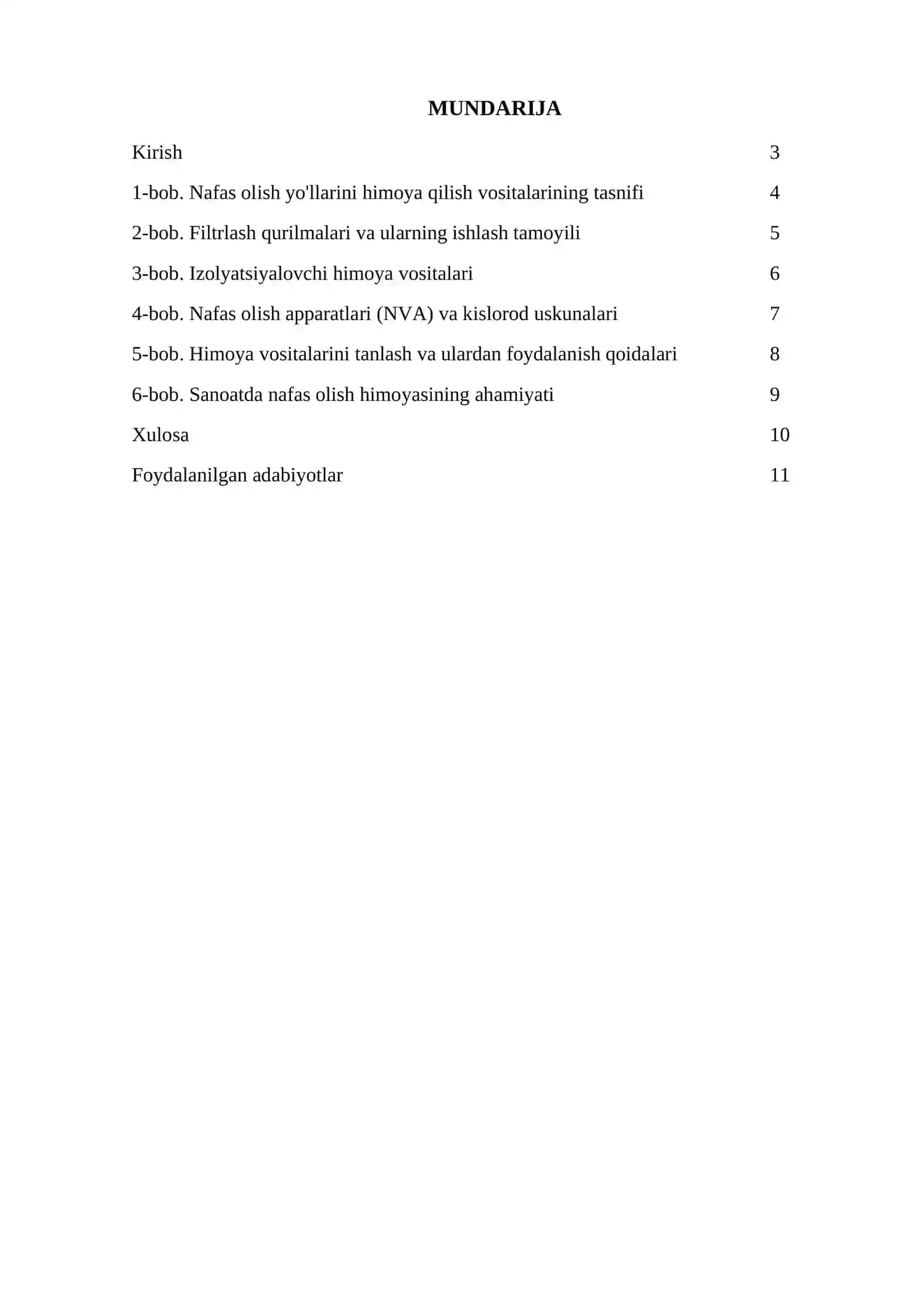 NAFAS OLISH YO'LLARINI HIMOYA QILISH VOSITALARI 2
