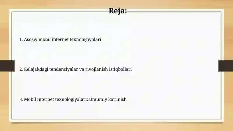 Mobil Internet texnologiyalari 2