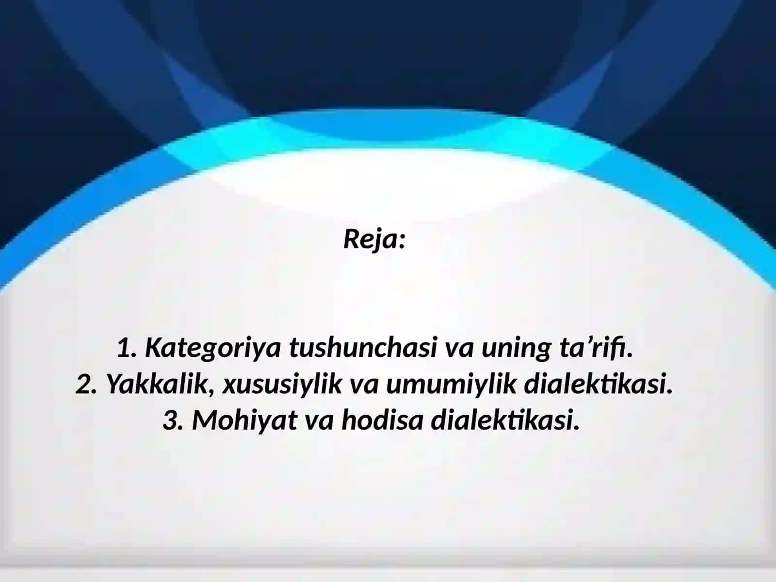 Falsafa qonun va kategoriyalarining ijtimoiy hjarayonlar dialektikasidagi o'rni. 2