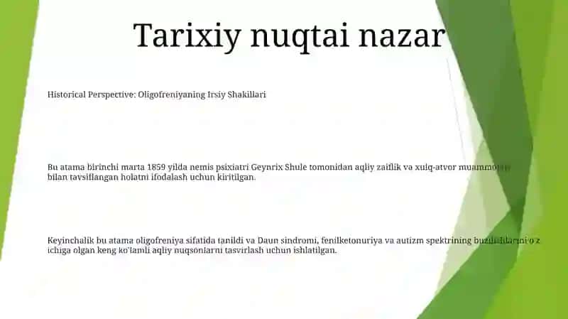 Oligofreniyaning Irsiy Shakillari 2