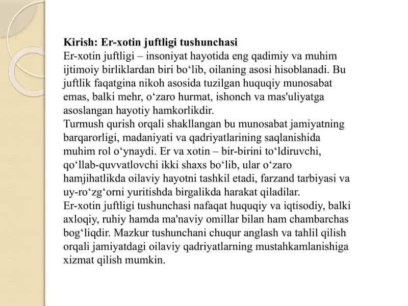 Er-Xotin Juftligi Shahlanishi 2