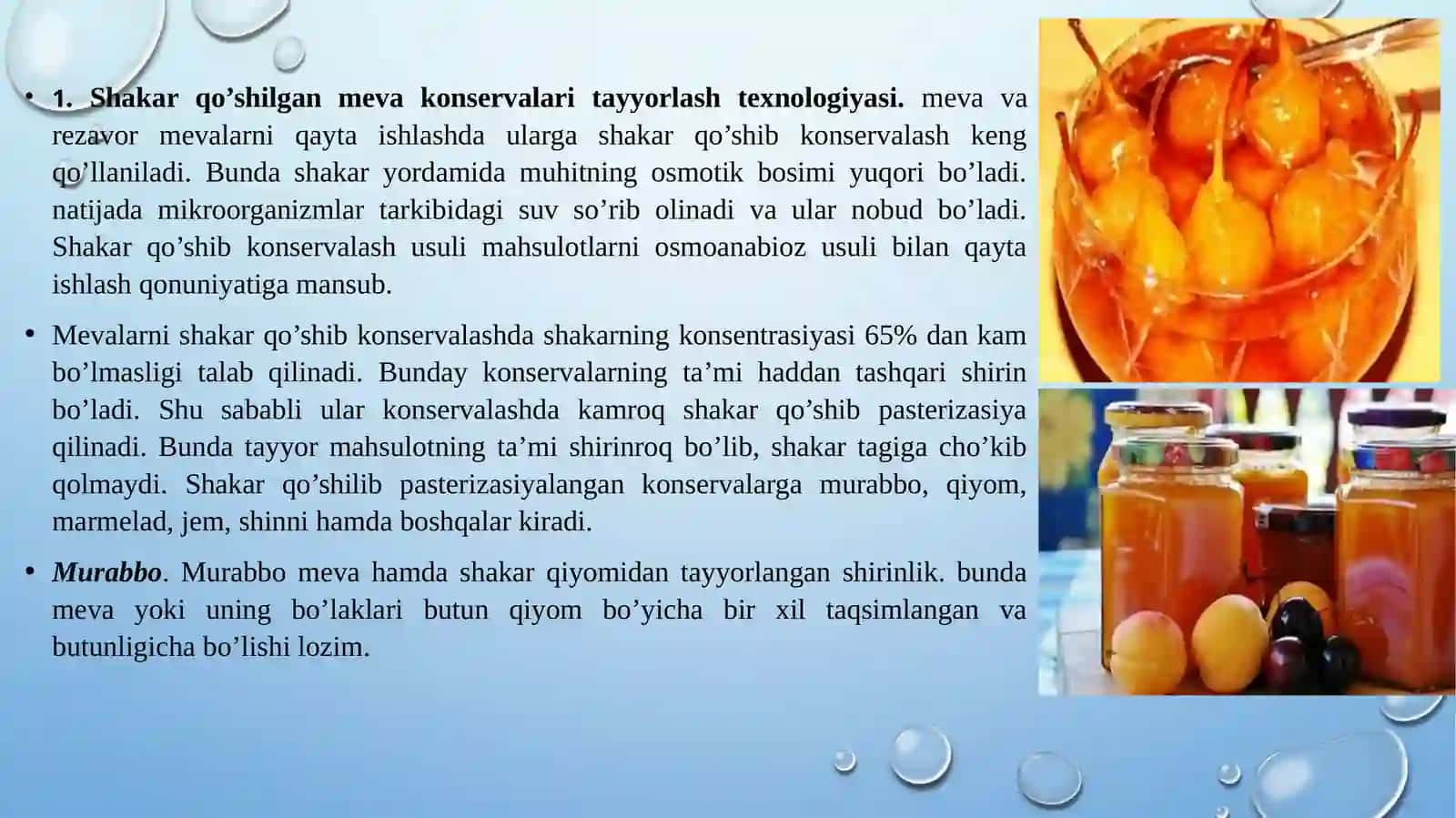 MEVALARNI QAND BILAN КONSERVALASh 2