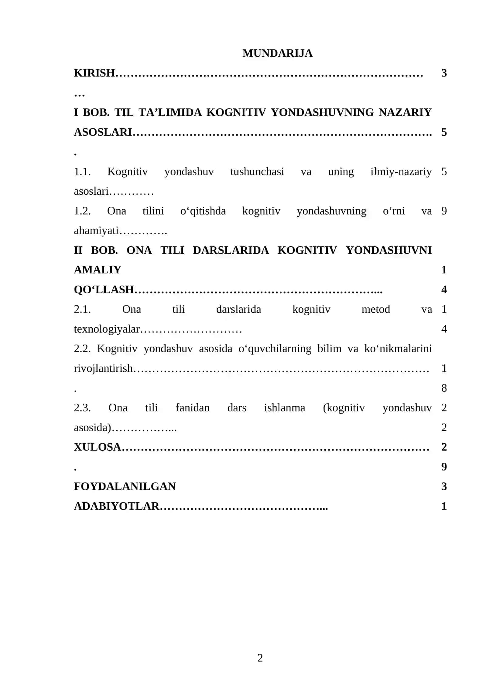 Til ta'limida kognitiv yondashuv 2