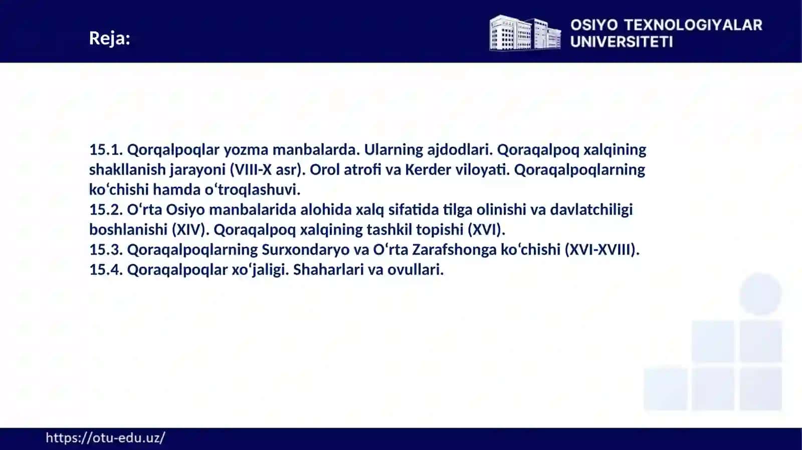 XVI-XIX ASRLARDA QORAQALPOQLAR 2