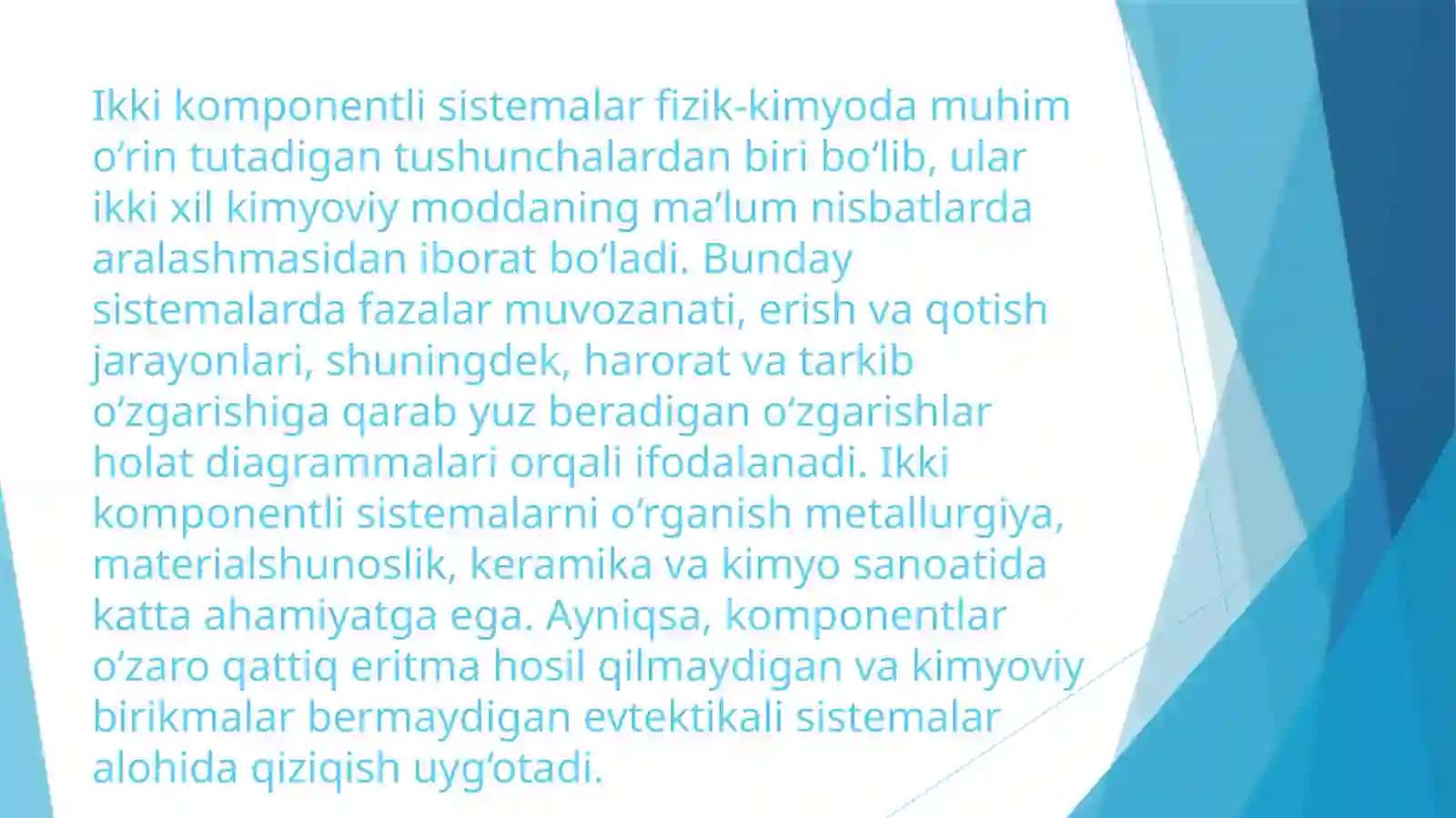 Ikkikomponentli sistemalar 2