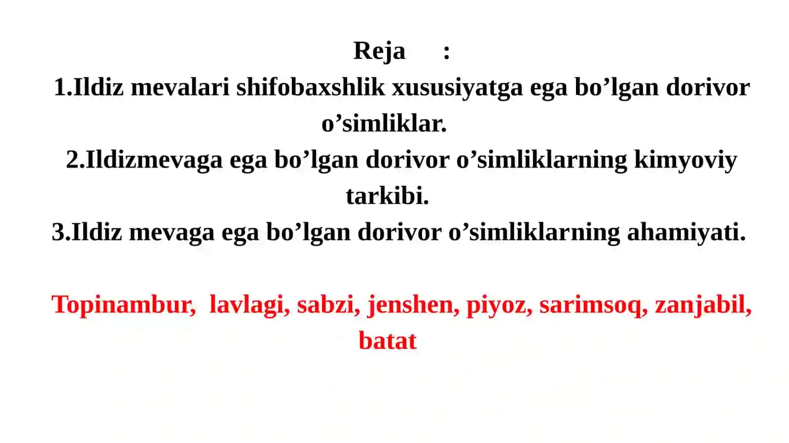 Ildiz mevalarning shifobaxshlik xususiyatlari 2