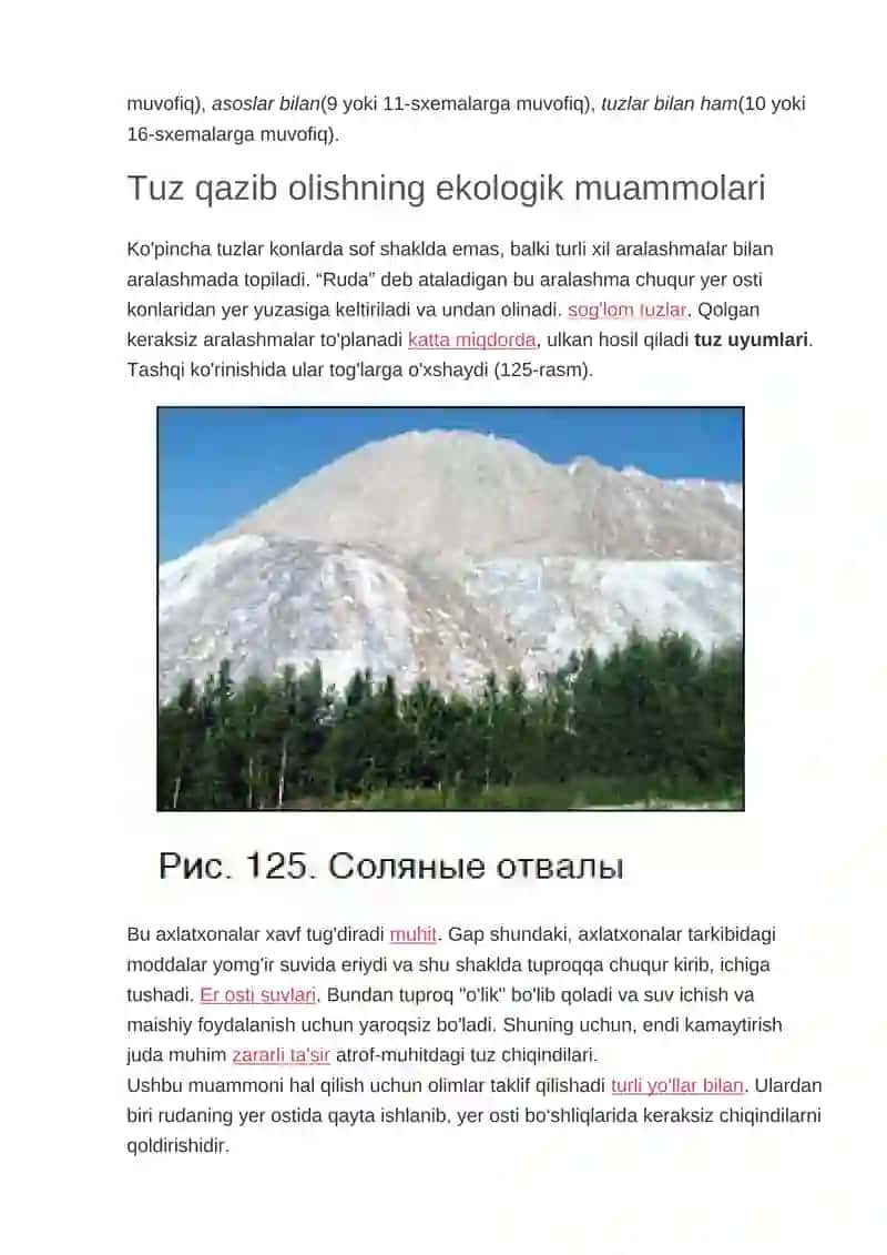 Tuzlarni olishning asosiy usullari 2