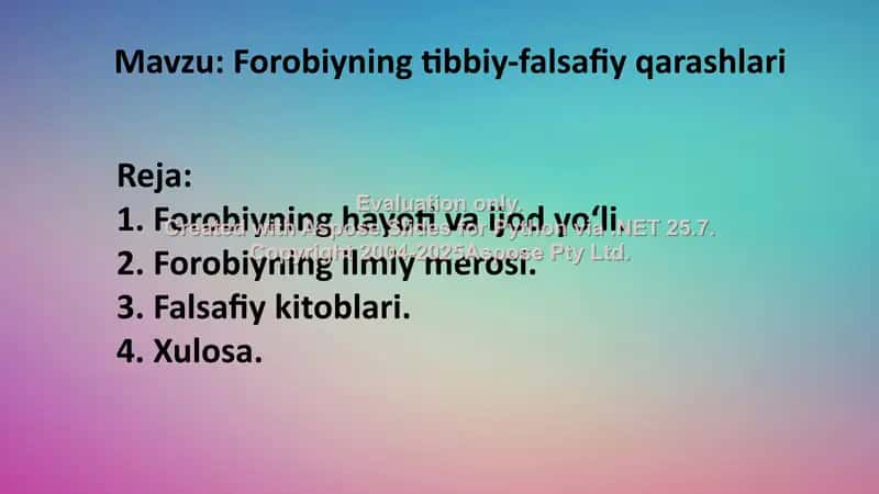 Forobiyning Tibbiy-Falsafiy Qarashlari 2
