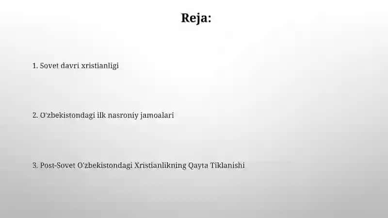 Oʻzbekistonda xristianlik dini tarqalishi tarixi 2