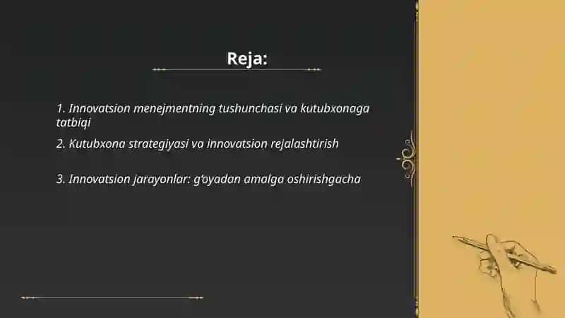 Kutubxona innovatsion menejmentning asoslari 2
