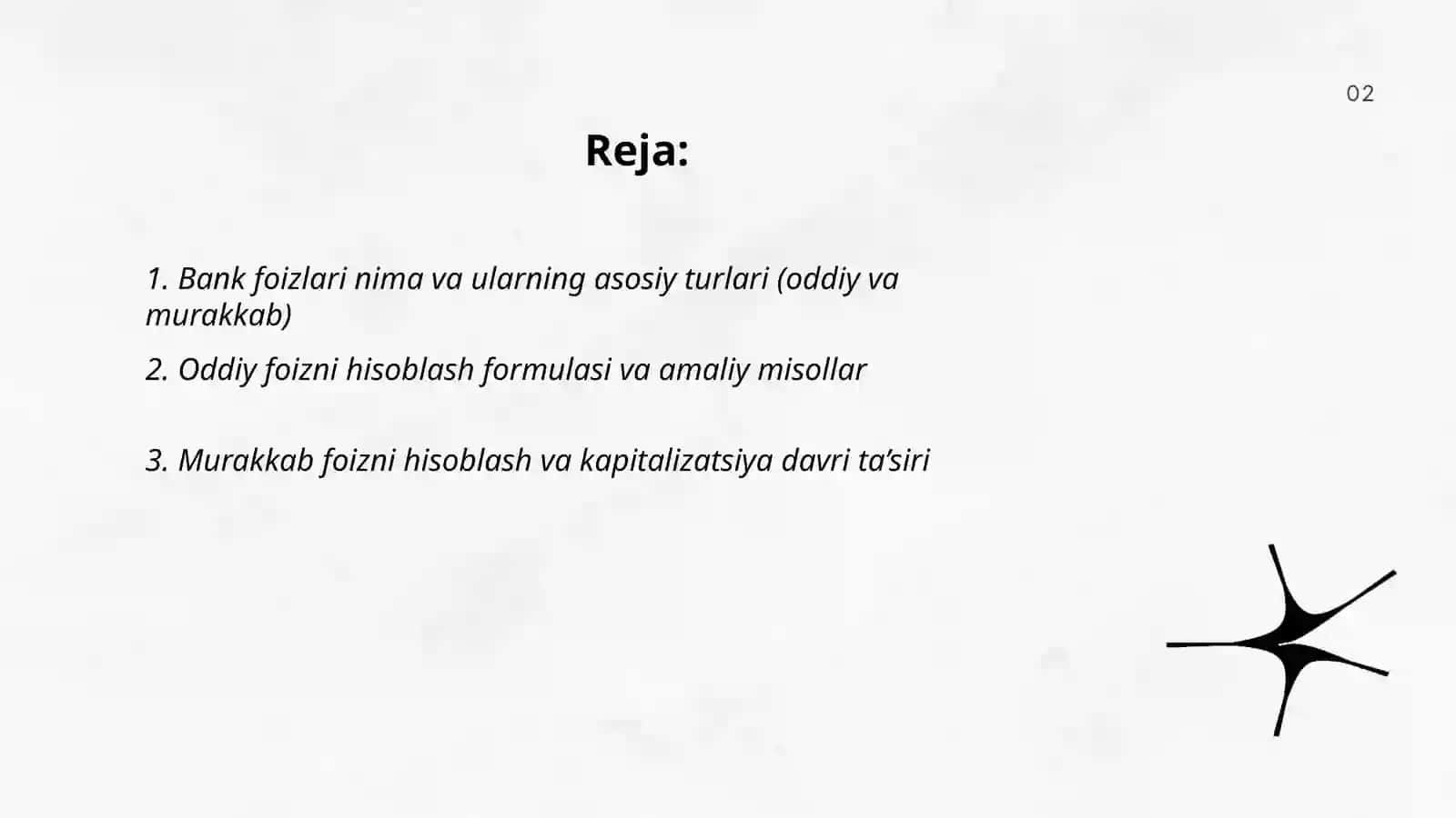 Bank procentleri ham olardi esaplaw Janabaev Jahangir 2