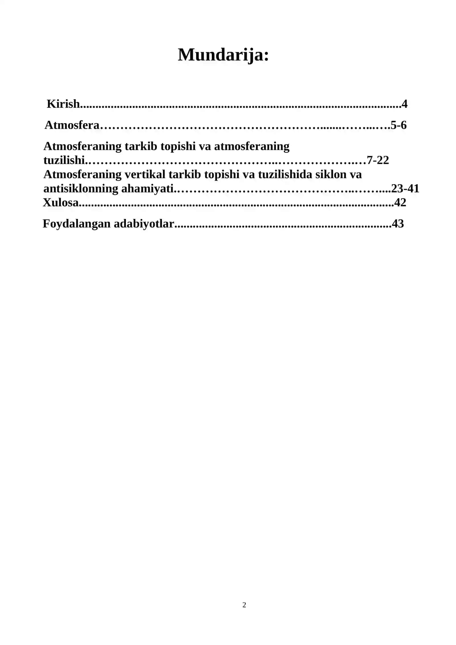 Аtmоsfеrа:uning vertical tuzilishi vatarkibi 2