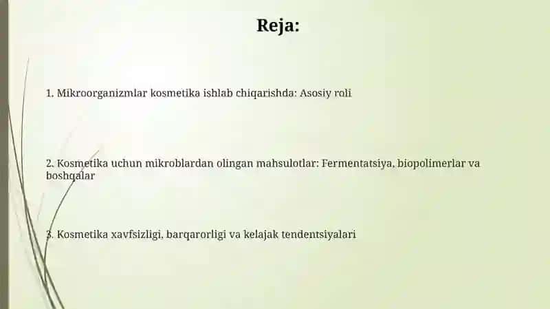 Mikroorganizmlar kosmetika ishlab chiqarishda 2