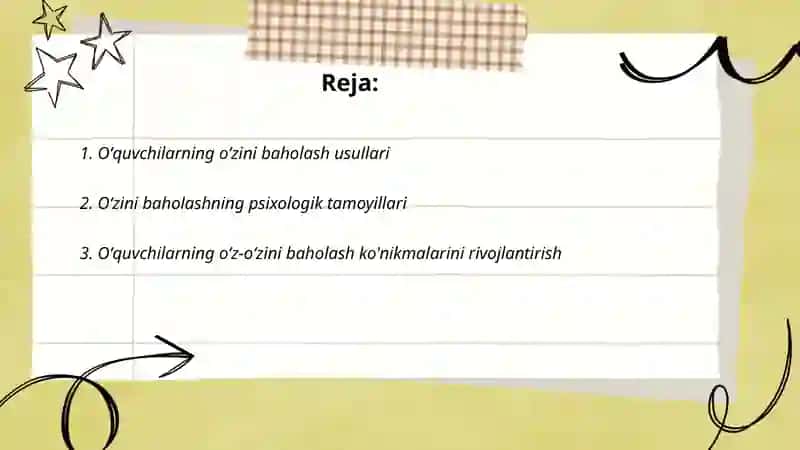 Oʻquvchilarning oʻzini baholash va psixologik yondashuv 2