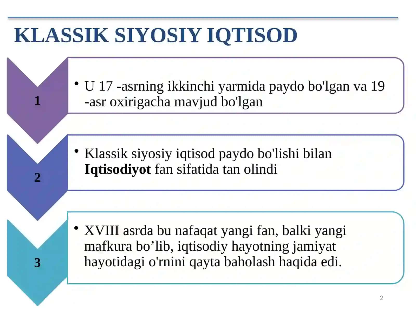 XVI-XVIII asrlarda iqtisodiyot 2