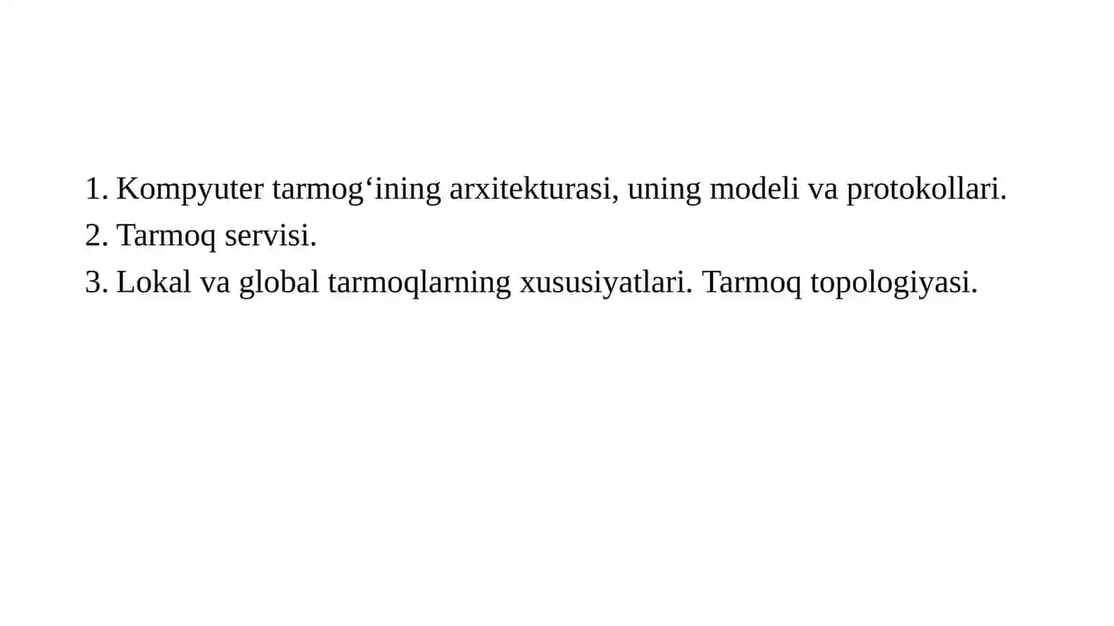 Kompyuter tarmoqlari haqida tushuncha 2
