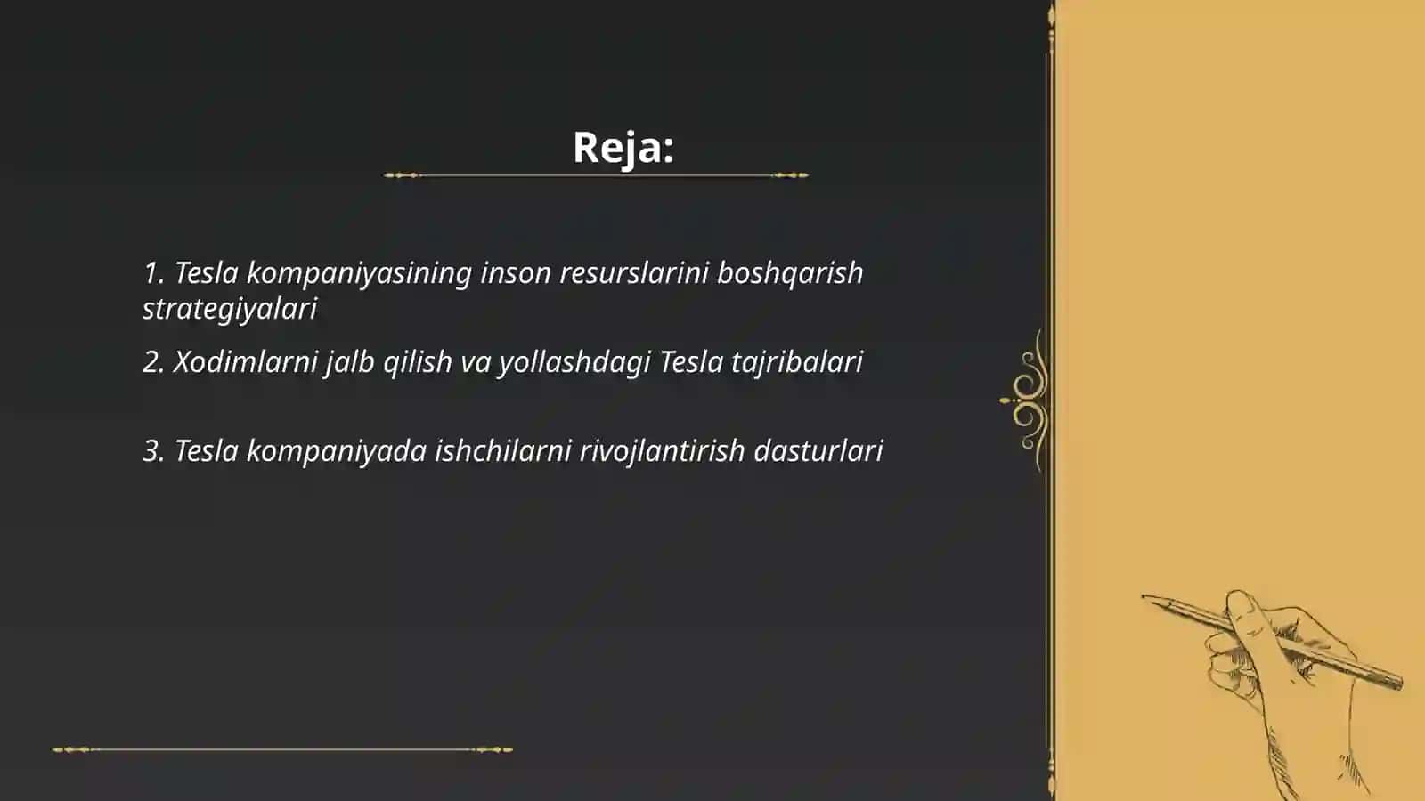 Tesla Kompaniyasining Inson Resurslarini Boshqarish Strategiyalari 2