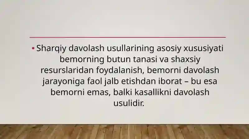 Sharqiy xalq tabobatidagi davolash tizimi 2