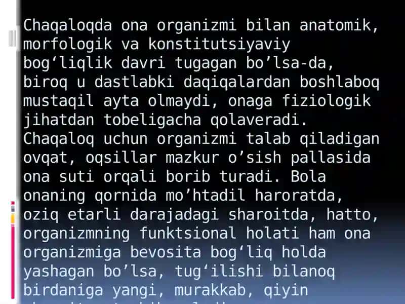 Chaqaloqlik davri 2