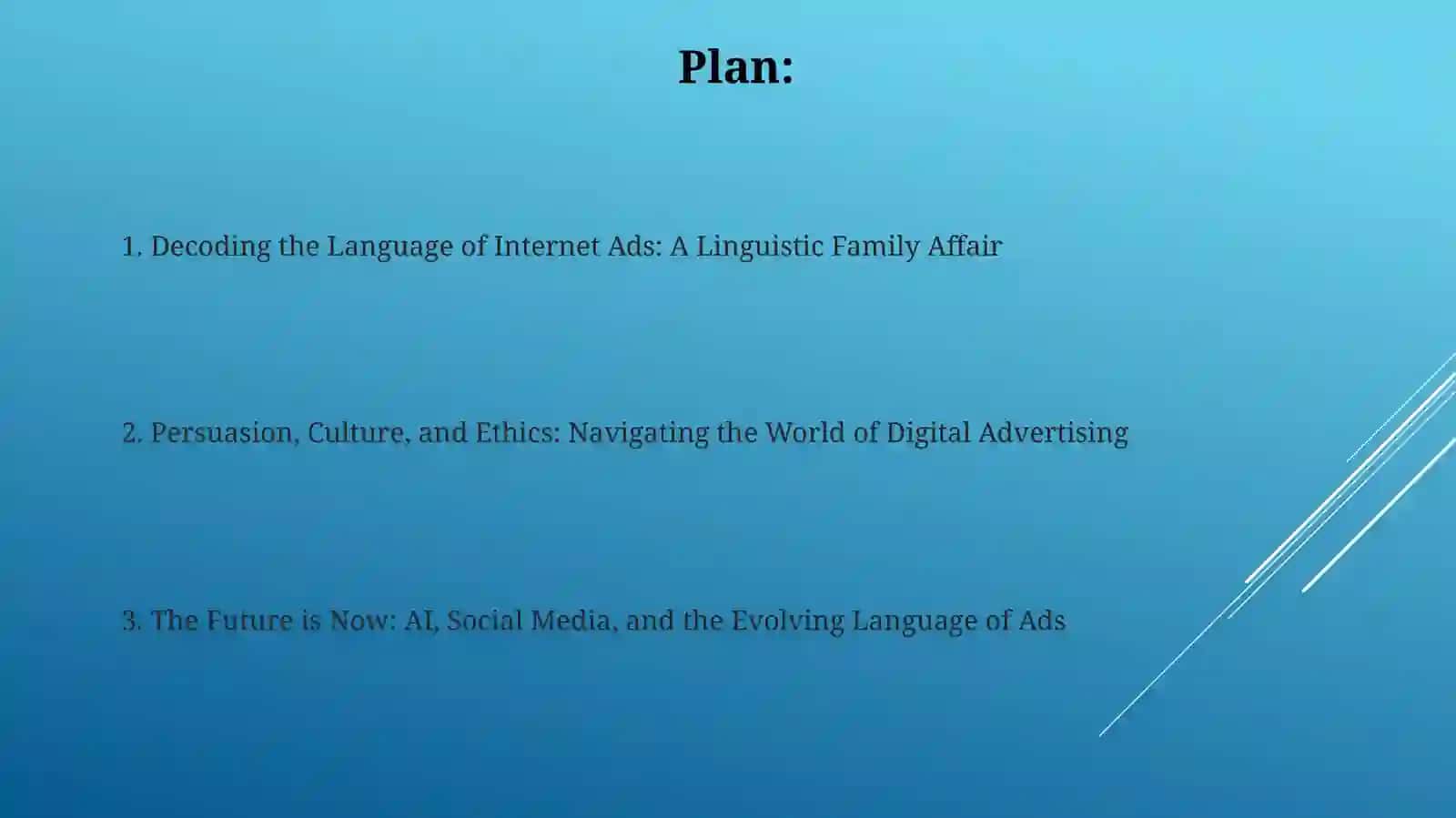 Internet advertisements the language of media (words genetically related to one family) 2