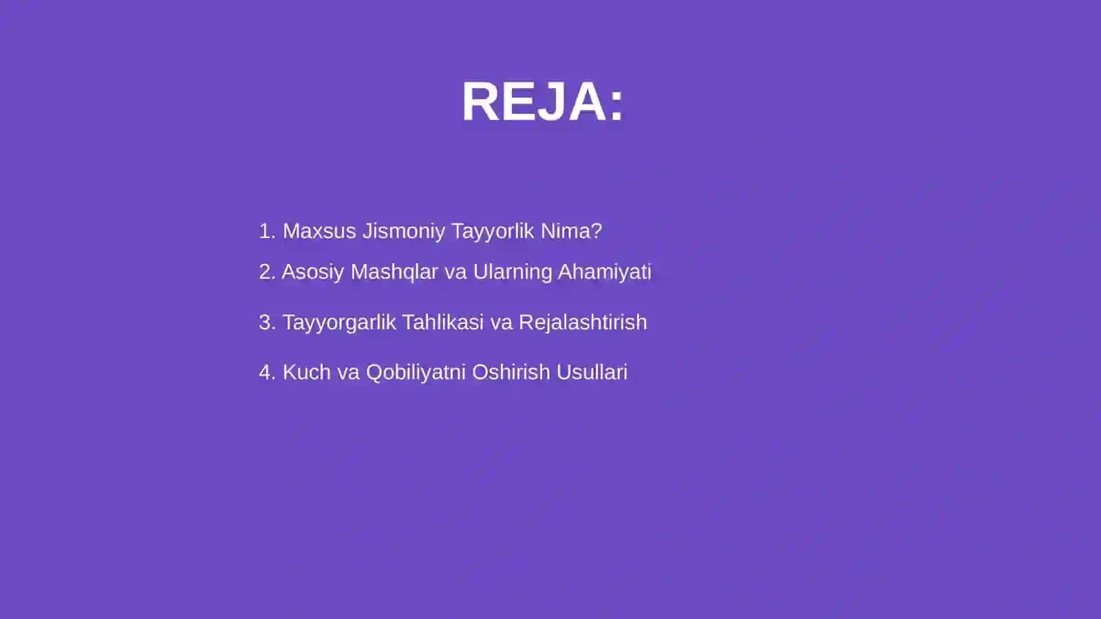 Maxsus jismoniy tayyorgarlikni takomillashtirish 2