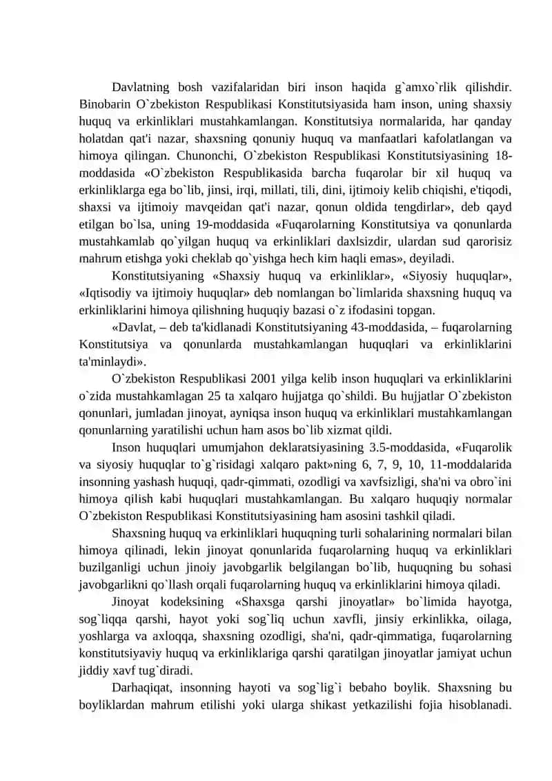 Qasddan odam o'ldirish jinoyati 2