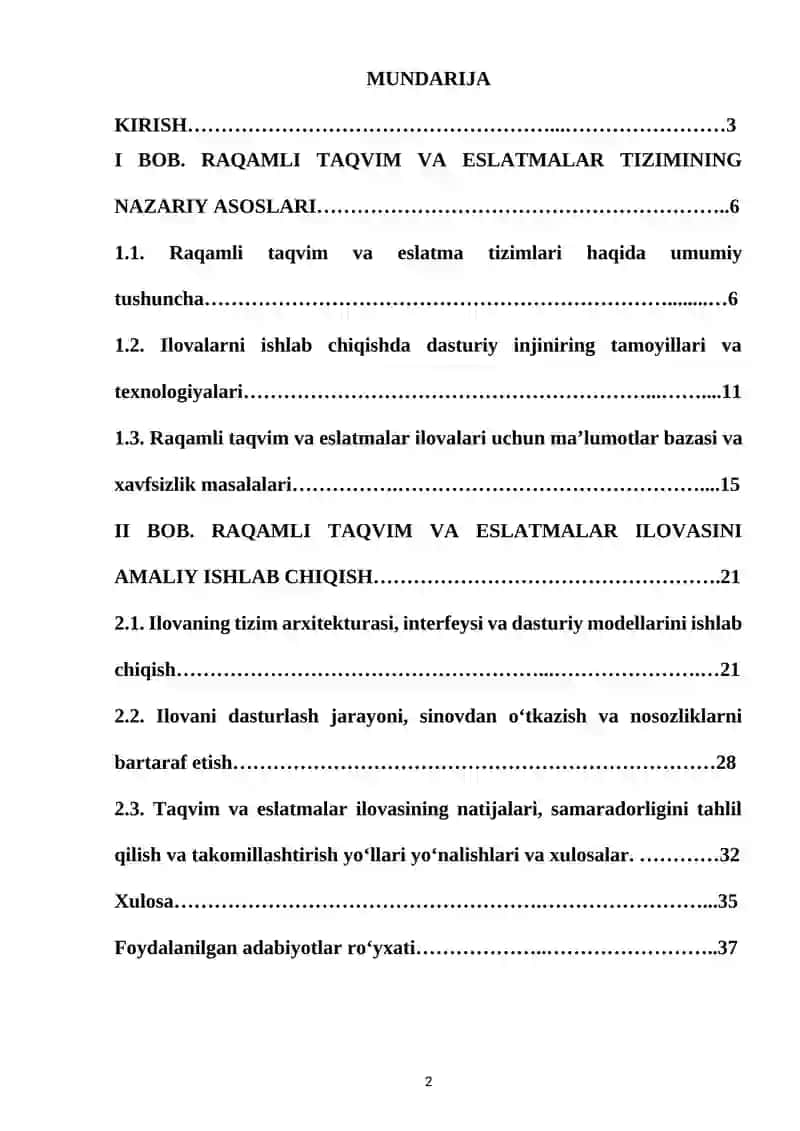 Raqamli taqvim va eslatmalar ilovasi yaratish 2