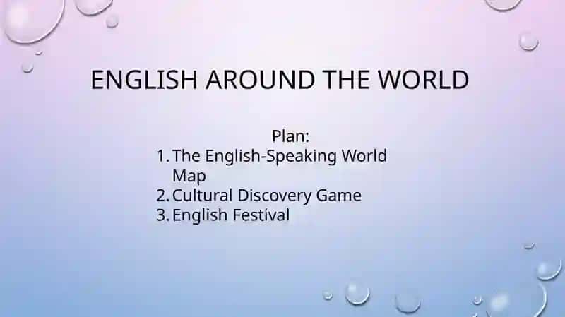 Presentation on English language 2