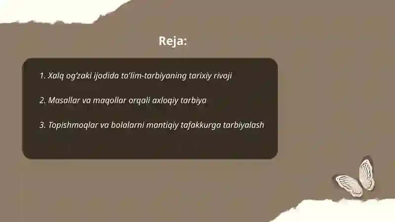 Xalq ogʻzaki ijodida ta'lim tarbiya 2