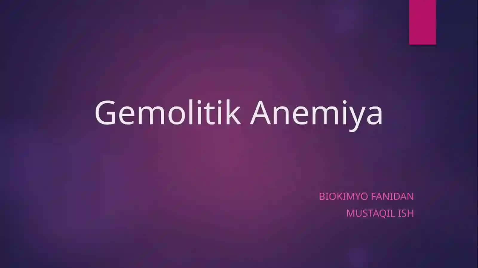 Gemolitik Anemiya 2