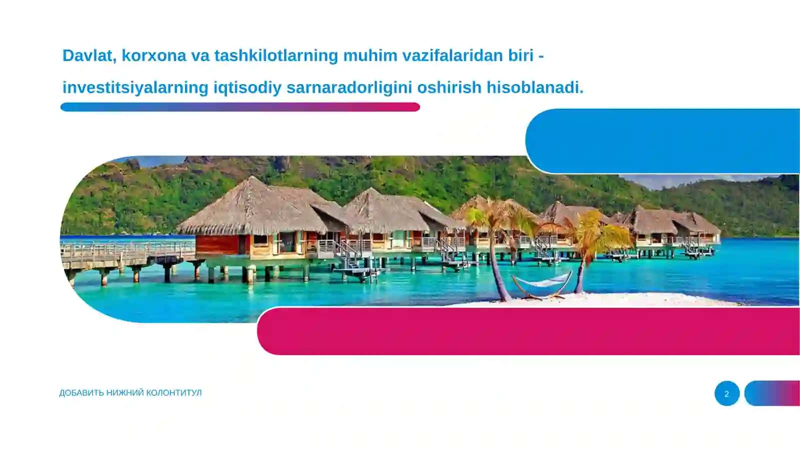 Investitsiyalarning iqtisodiy samaradorligini baholash 2