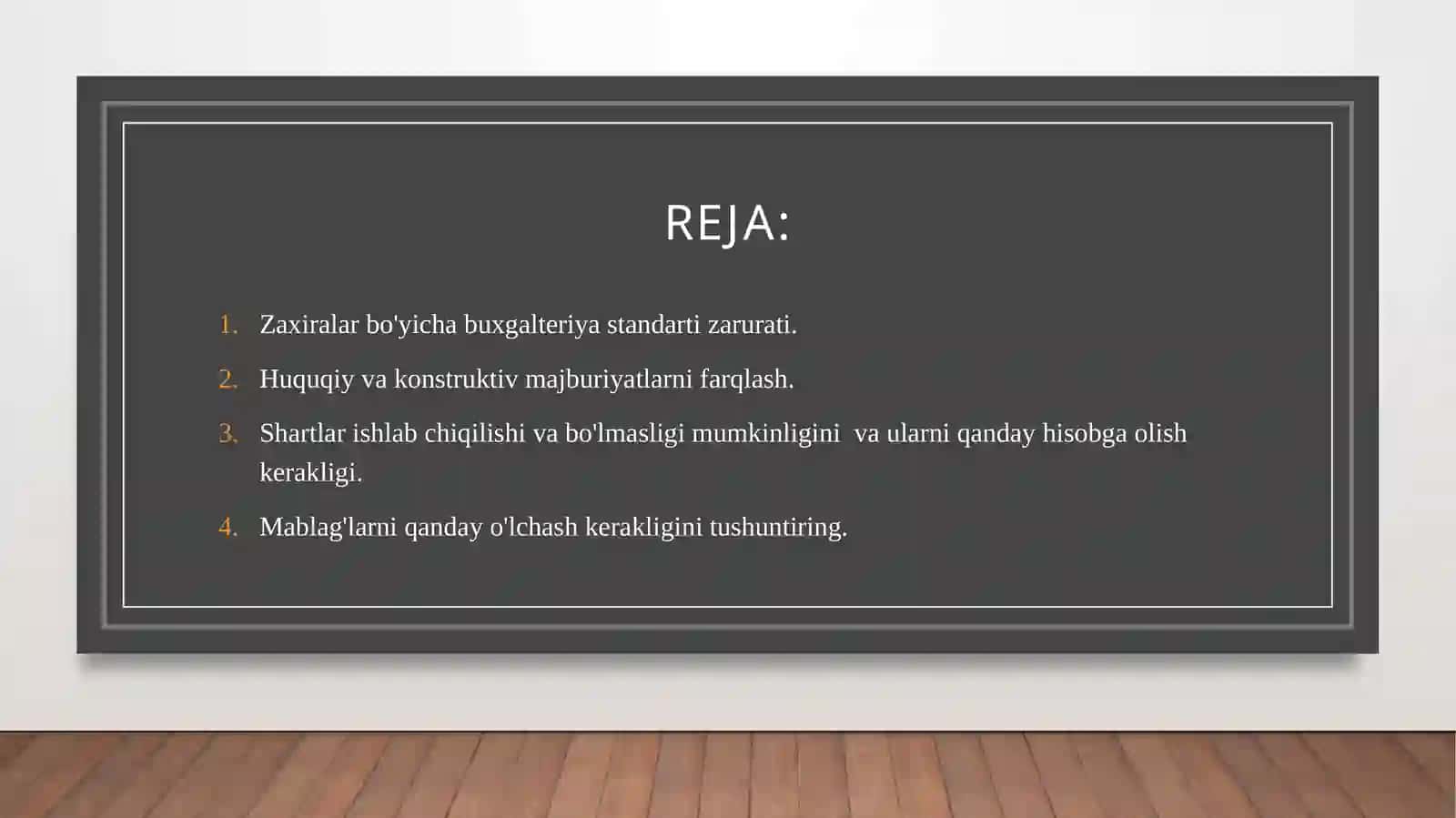 Hisobot davridan keyingi qoidalar va hodisalar ii 2