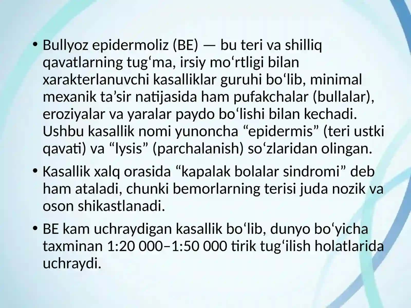 Bullyoz epidermoliz. Xeyli- Xeyli kasalligi 2