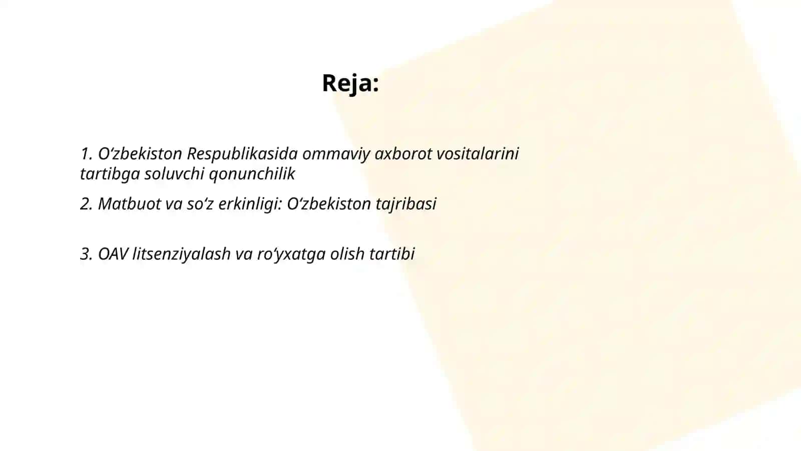 Ommaviy axborot vositalari faoliyati 2