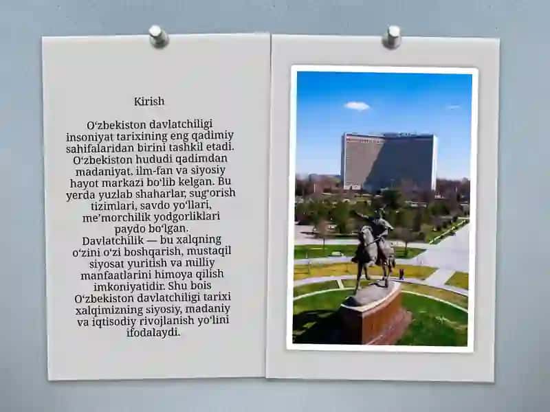 O`zbekiston Davlatchiligining Tarixiy Bosqichlari 2