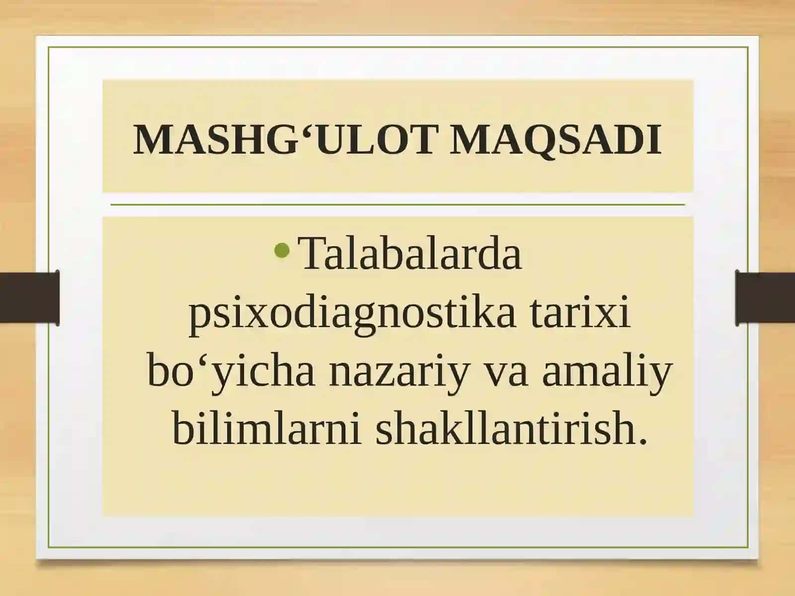 Psixodiagnostika va eksperimental psixologiya tarixi 2