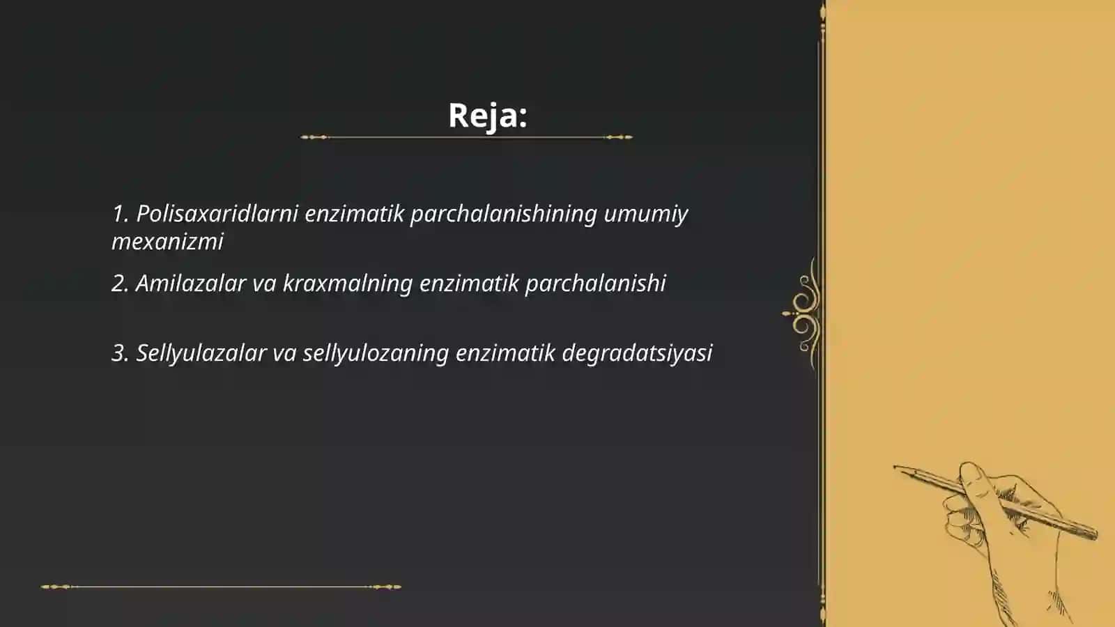 Polisaxaridlarni enzimatik parchalanishi 2