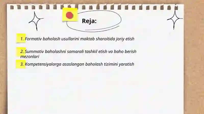 Maktab oʻquvchilarini baholash tizimini samarali usullarini yaratish 2
