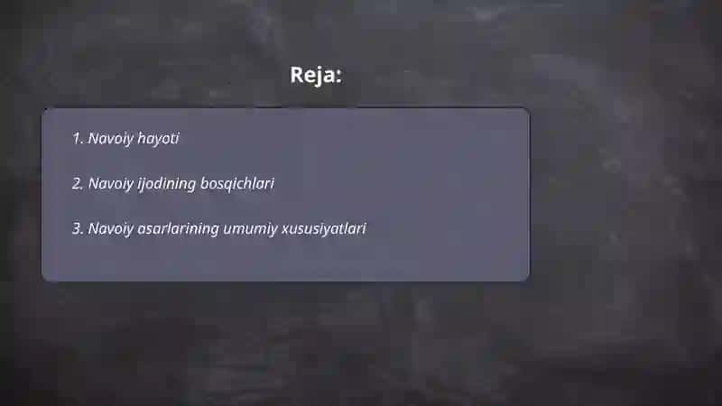 Navoiy ijodi haqida slayd 2
