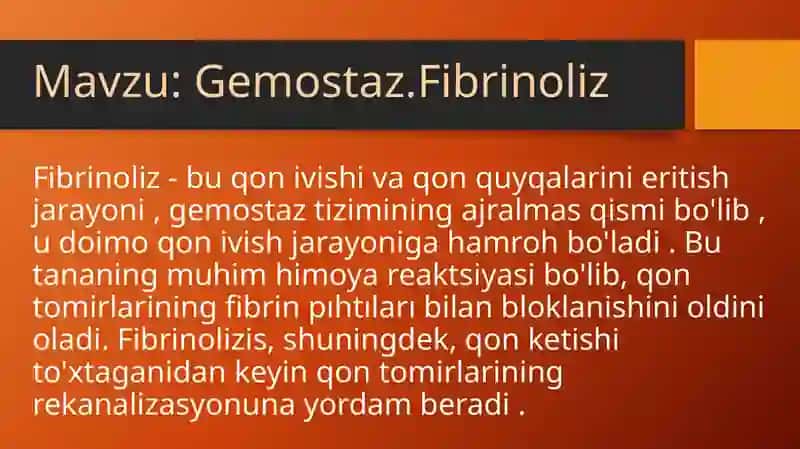 Fibrinoliz 2
