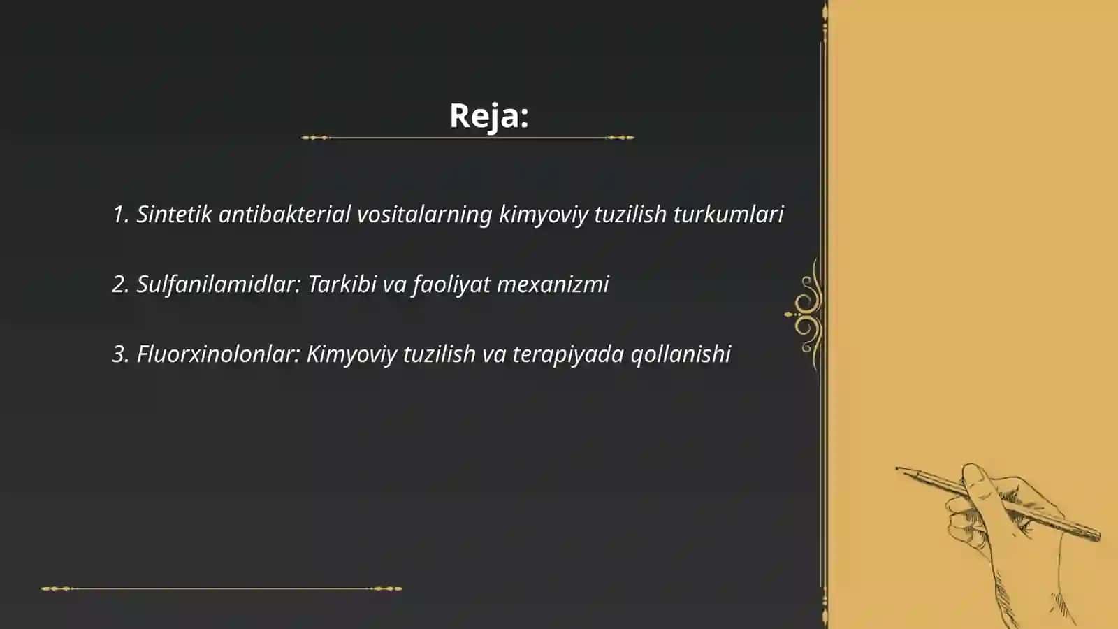 Sintetik antibakterial vositalar 2