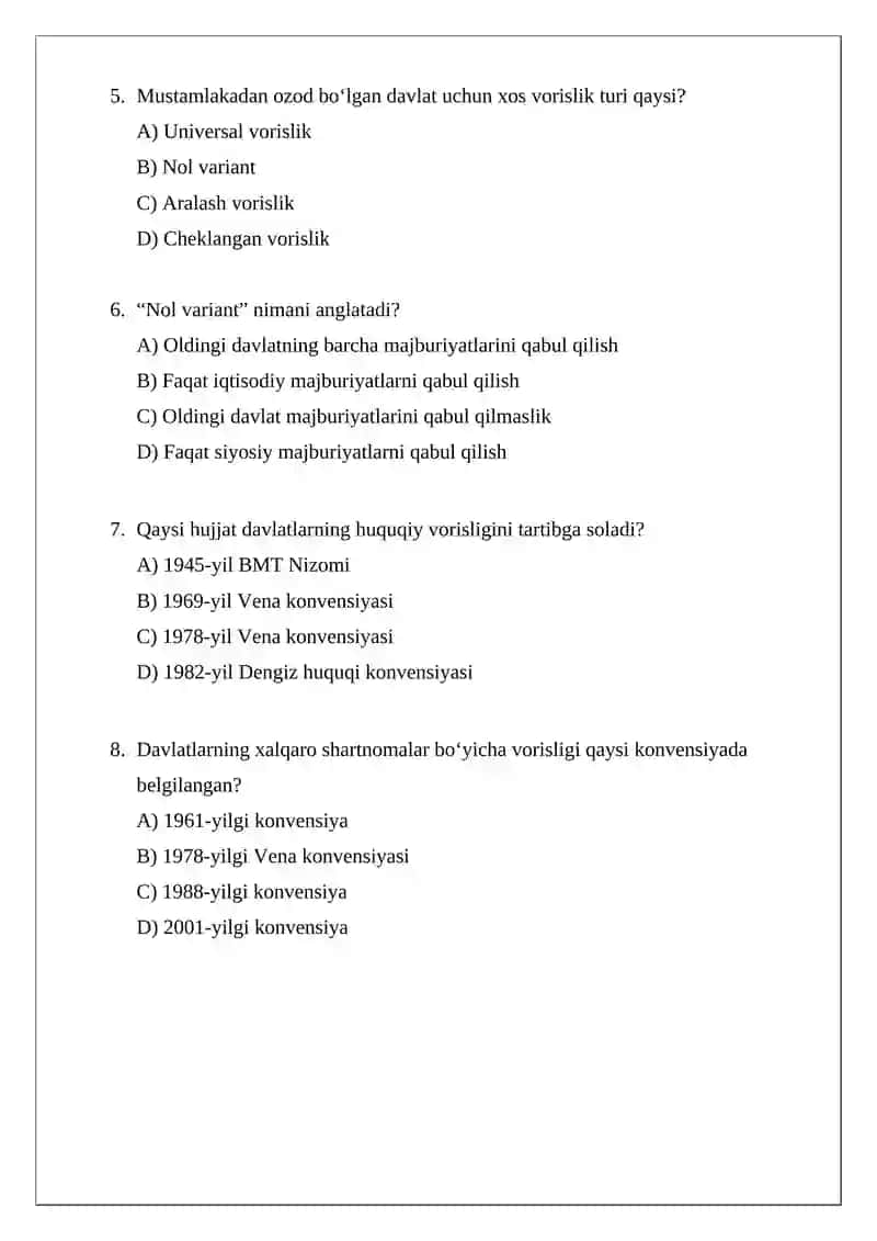 Davlatlarning huquqiy vorisligi 2
