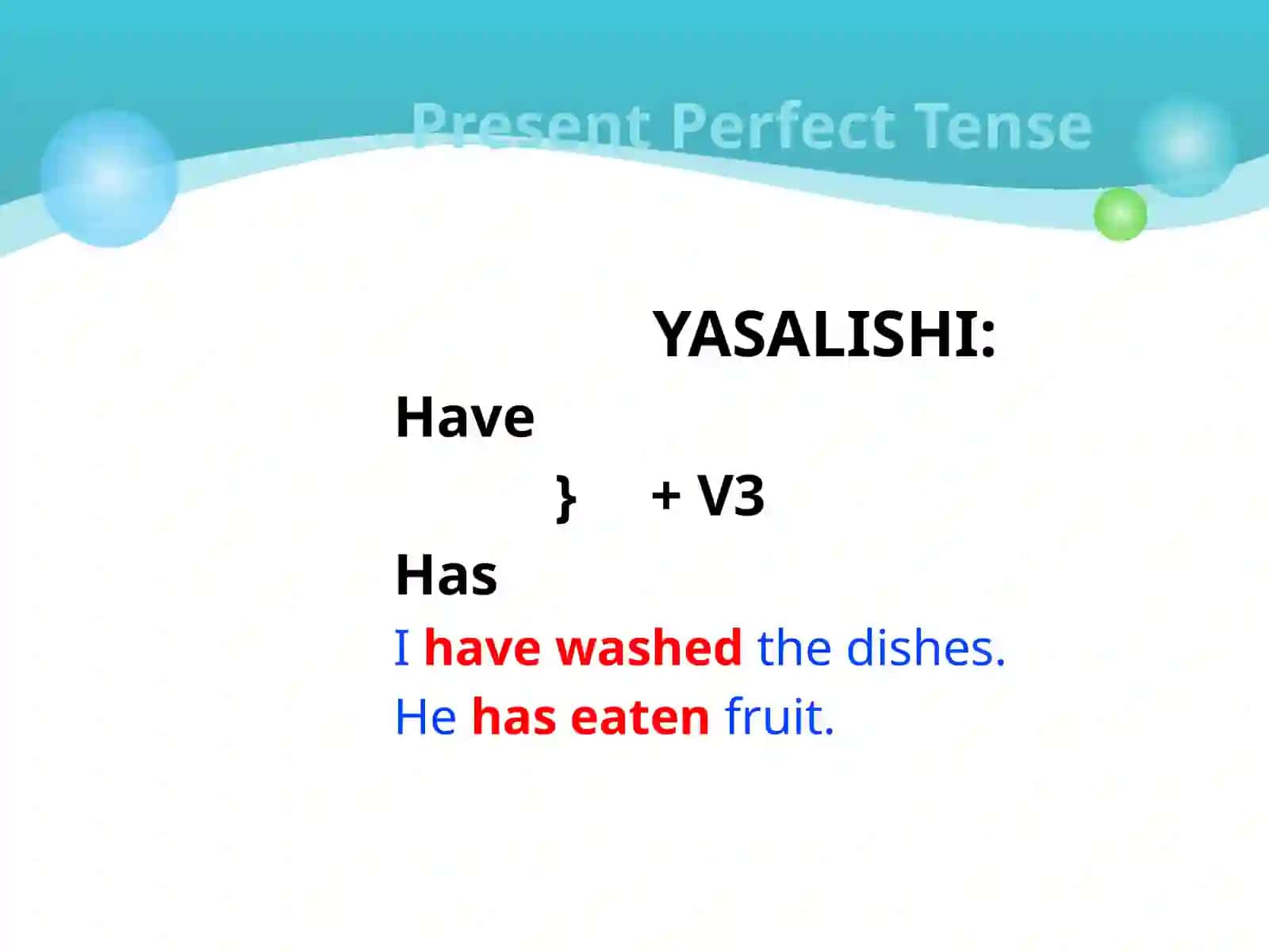 Present Perfect Tense 2