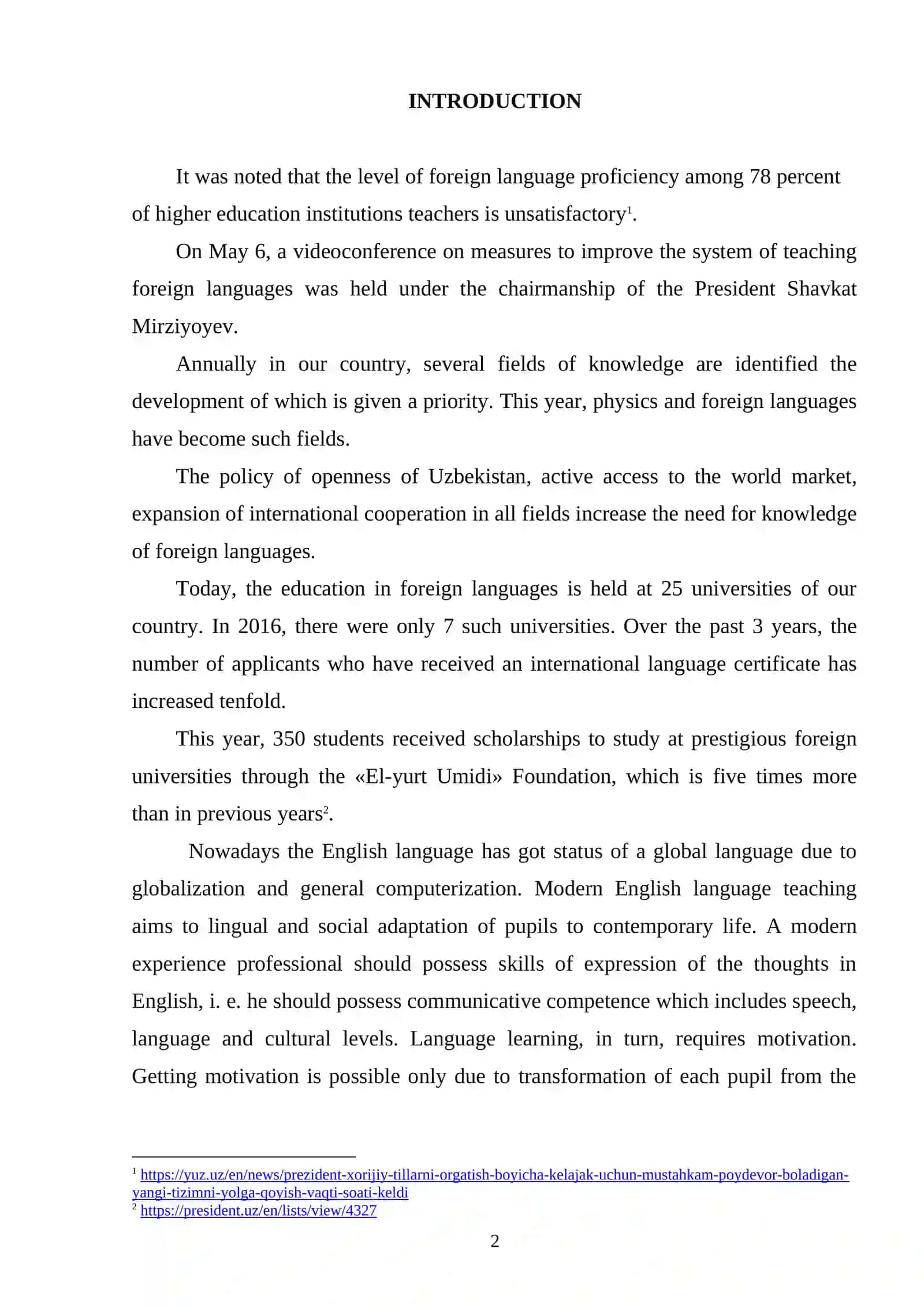 PROFESSIONAL VOCABULARY IN MODERN ENGLISH LANGUAGE 2